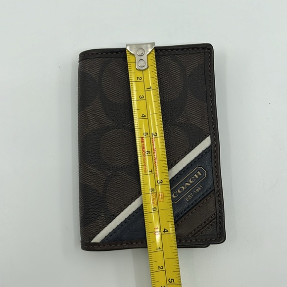 Coach Heritage Stripe Signature Card Holder - Picture 10 of 10